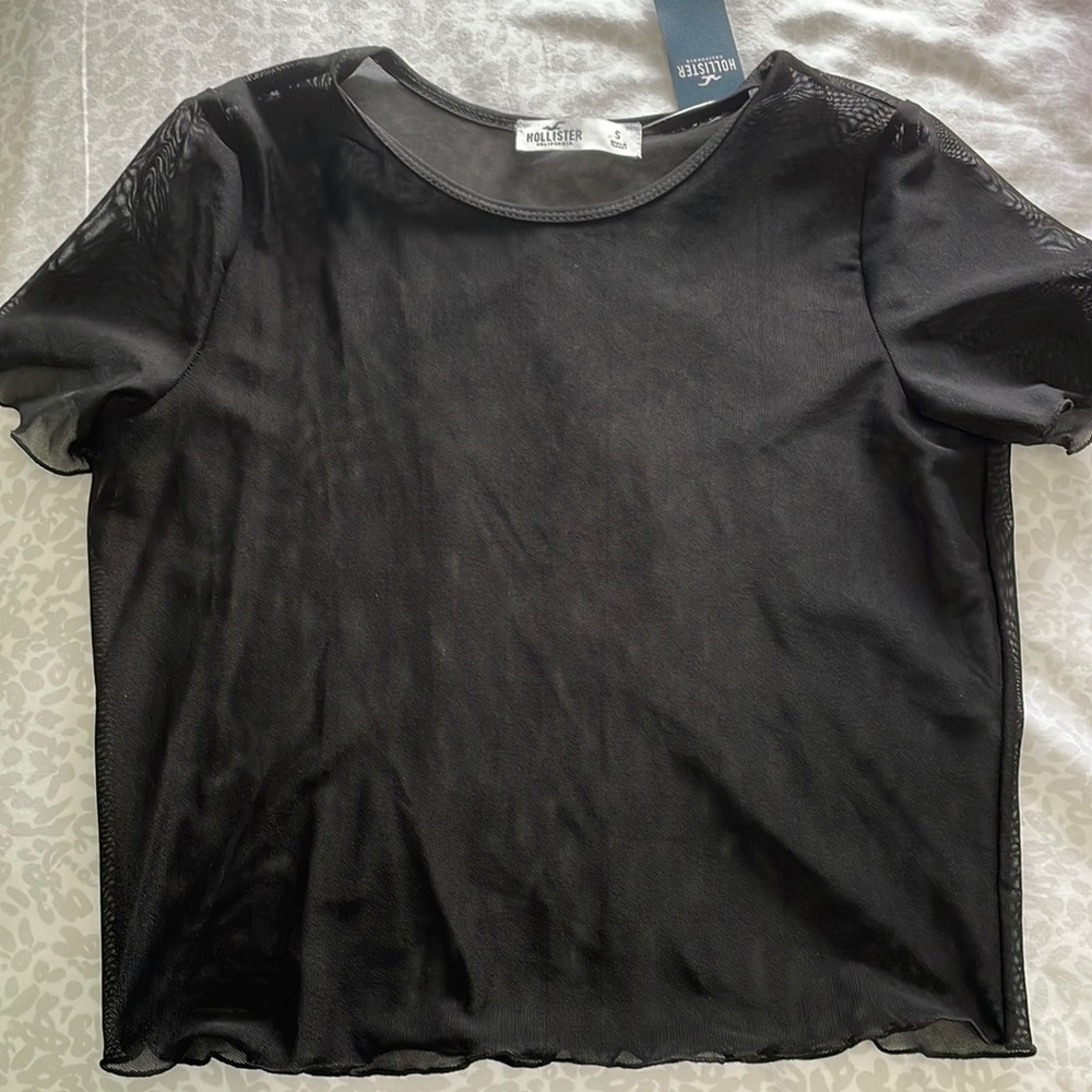 black see through top